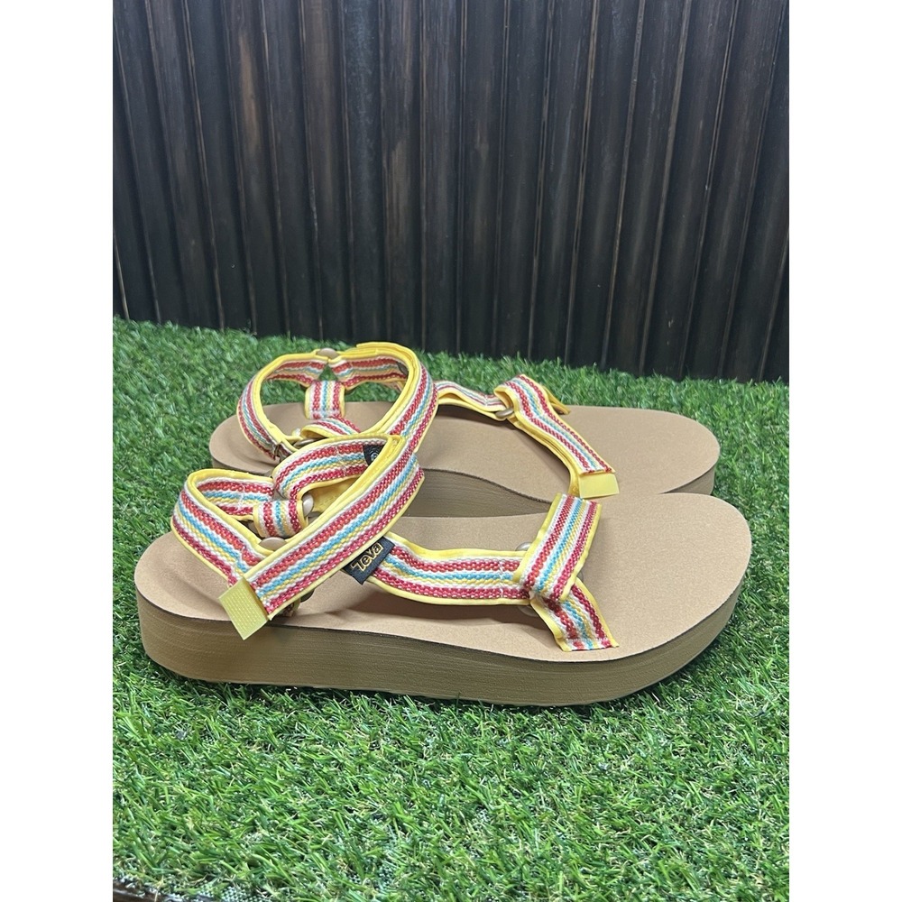 Size 8 - Teva Midform‎ Universal Woven Womens Walking Sandals Yellow 1171870/CNZ